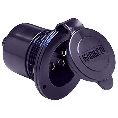  Marinco 150BBI Marine On-Board Charger Inlet Hard Wired 15Amp Black Marine RV Boating Accessories