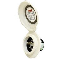 Marinco 16A 220V Easy Lock Watertight Glass-Filled Polyester Contour Inlet with Stainless Steel Trim
