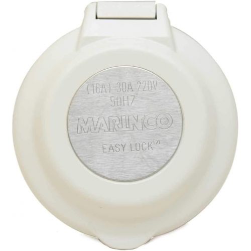  Marinco 16A 220V Easy Lock Watertight Glass-Filled Polyester Contour Inlet with Stainless Steel Trim