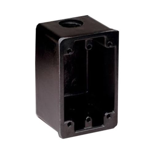  Marinco 6080 Marine FD Box for 15, 20, and 30-Amp Receptacles, and 7420CR Covers (Two 34 Knockout Holes, Black)