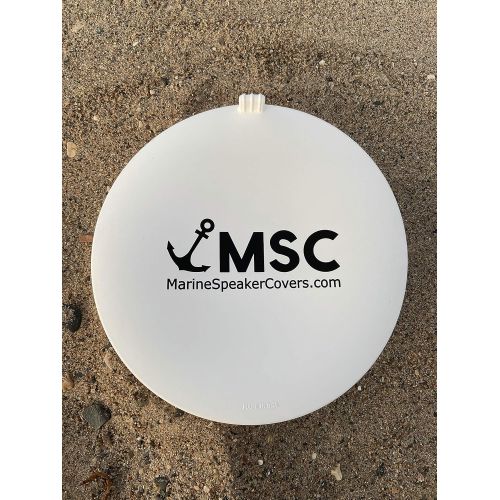  Marine Speaker Covers 6.5 inch Sold As Pair Sun, Water, Dust Protection Patented, Military-Grade Silicone Design Black Logo