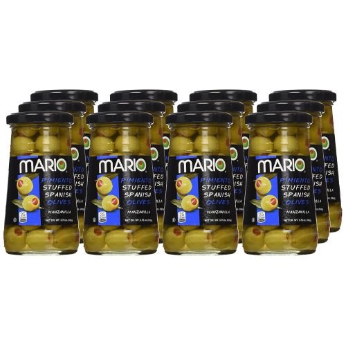  Mario Camacho Foods Manzanilla Olives Stuffed with Minced Pimiento, 5.75 Ounce (Pack of 12)