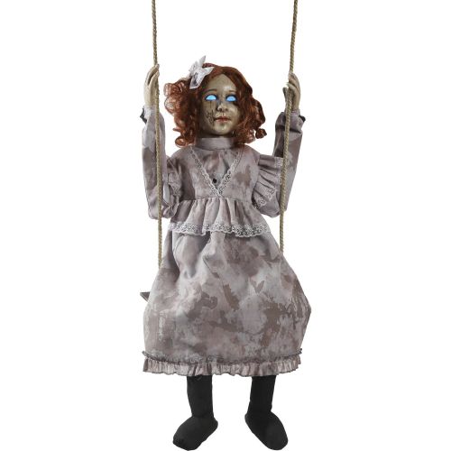  Morris Costumes Swinging Decrepit Doll Animated Halloween Decoration