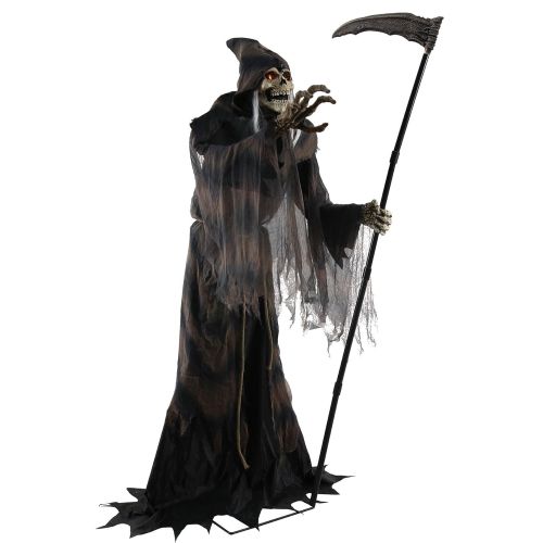  Mario Chiodo UHC Scary Haunted House Lunging Reaper Animated Decoration Halloween Prop