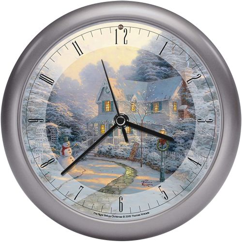  Mark Feldstein Thomas Kinkade The Night Before Christmas Musical Musical Christmas Carol Clock-8