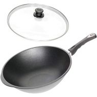 [아마존베스트]AMT Wok-Pfanne mit Deckel (Set) Aluguss antihaftbeschichtet Ø 36 cm Hoehe 11 cm - ohne Induktion