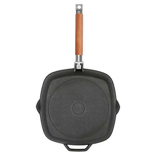  Marke: BIOL Grillpfanne Gusseisen Steakpfanne Bratpfanne Holzgriff abnehmbar 24 cm Induktion