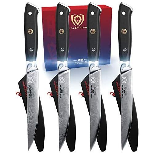  Marke: Dalstrong DALSTRONG Steak Knives Set - Shogun Series - Damascus - Japanese AUS-10V Super Steel - Boxed - Sheaths