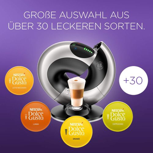  De'Longhi Nescafe Dolce Gusto DeLonghi EDG 736.S | NESCAFEE Dolce Gusto Eclipse | Kapsel Kaffeemaschine | Fuer heisse und kalte Getranke | 15 bar Pumpendruck fuer samtige Crema | Automatische Wasserdosierung | Silb