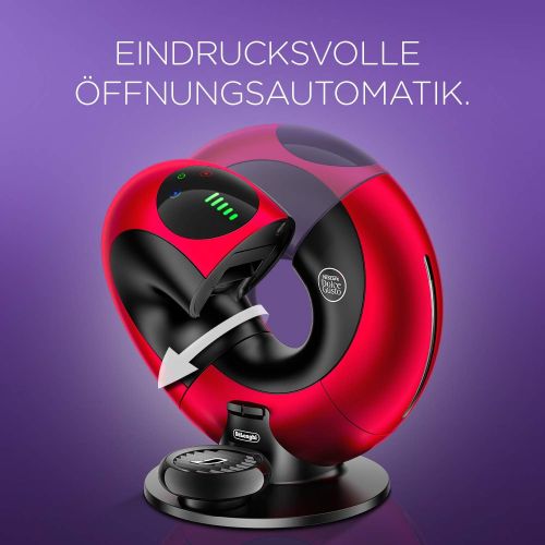  De'Longhi Nescafe Dolce Gusto DeLonghi EDG736.RM | NESCAFEE Dolce Gusto Eclipse | Kapsel Kaffeemaschine | Fuer heisse und kalte Getranke | 15 bar Pumpendruck fuer samtige Crema | Sensor Touch Bedienung |Red Metalli