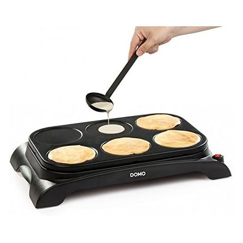  Domo DO8709P Pancake-Maker, Metall antihaftbeschichtet, Schwarz