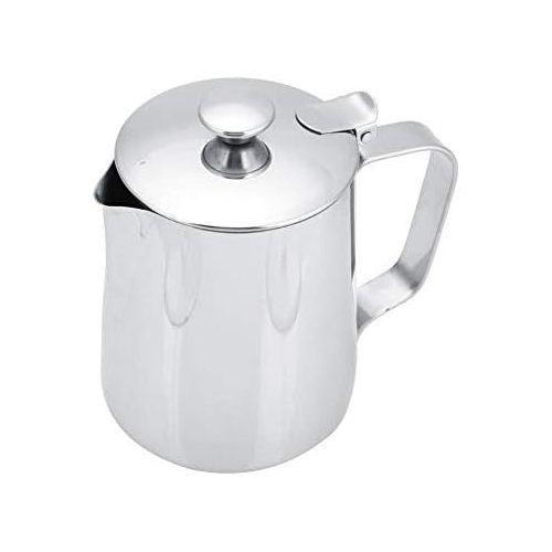  Marke: Eboxer Eboxer Edelstahl Kaffeetasse Becher Milch Aufschaumen Kanne mit Deckel fuer Latte Coffee Art. fuer Cafe,Restaurant,Haus usw.(350ml)