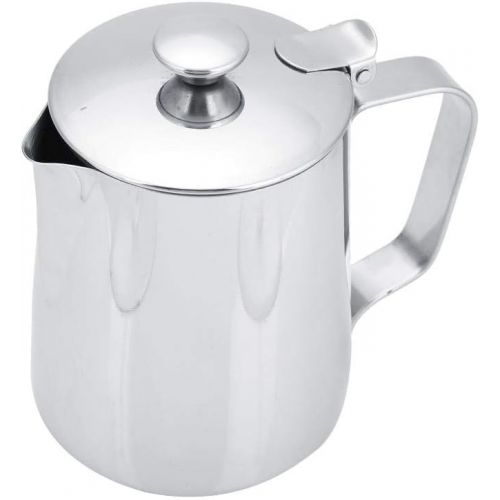  Marke: Eboxer Eboxer Edelstahl Kaffeetasse Becher Milch Aufschaumen Kanne mit Deckel fuer Latte Coffee Art. fuer Cafe,Restaurant,Haus usw.(350ml)