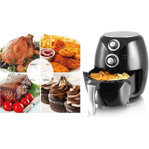  Marke: Emerio Emerio Heissluftfritteuse, Airfryer, Smart Fryer, Test GUT, Frittieren ohne OEl, 3,6 Liter Volumen, 1400 Watt, AF-112828