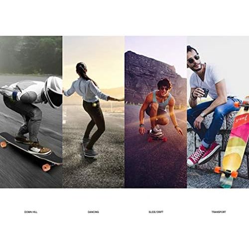  Marke: GuanMun GuanMun Skateboard, Erwachsener Professionelle vierradrige Autobahn-Leuchtbuerste Street Boy Dance Board Anfanger Long Board Anfanger Double Rocker (groesse : C)