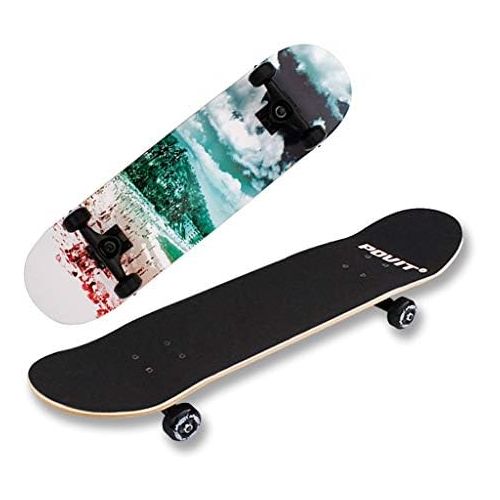  Marke: GuanMun GuanMun Hyperbolisches vierradriges Skateboard, Erwachsener Anfanger Professioneller Pinsel Street Travel Stunt, 7-lagiges kanadisches Ahornblatt Persoenlichkeitskateboard (Farbe :