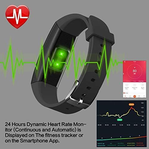  Marke: HETP HETP Fitness Armband mit Pulsmesser, Fitness Tracker Uhr Wasserdicht IP67 Blutdruckmesser Schrittzahler Uhr Stoppuhr Sport GPS Aktivitatstracker Schlafueberwachung Anruf SMS fuer Kin