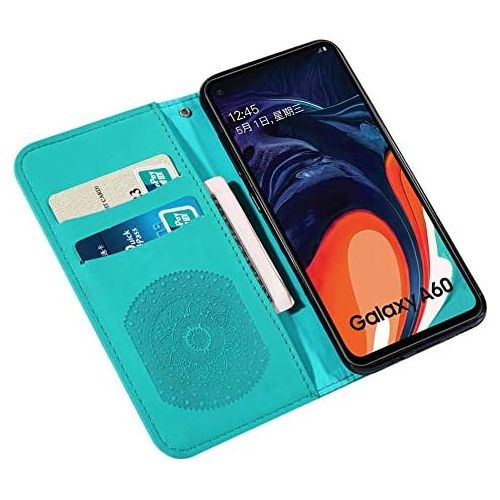  Marke: Homikon Homikon PU Leder Huelle Schoen Mandala Muster Schutzhuelle Brieftasche Ledertasche Handyhuelle mit Kartensteckplatz Stander Klapphuelle Etui Flip Case Kompatibel mit Samsung Galaxy A60