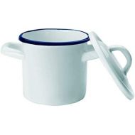 Ibili Mini-Kochtopf Blanca 10 cm, Stahl, weiss/blau