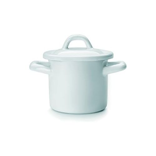  Ibili Mini-Kochtopf Blanca 10 cm, Stahl, weiss/blau