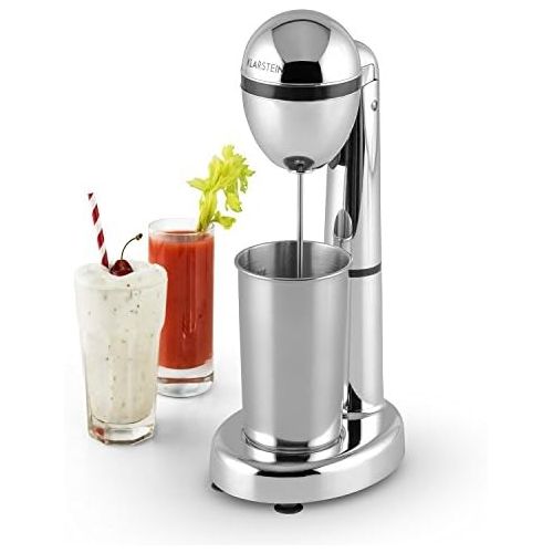  Marke: Klarstein Klarstein van Damme - Drink-Mixer, Getrankemixer, Mini-Standmixer, Milkshake Maker, 100W, 22.000 U/Min, 450 ml Fassungsvermoegen, Edelstahl-Mixbecher, Becherhalterung, Cocktail Shak