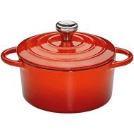 Marke: Kuechenprofi Kuechenprofi Provence mini Gusseisen Brater, Gusseisen Topf, Rund, 10 cm,Rot