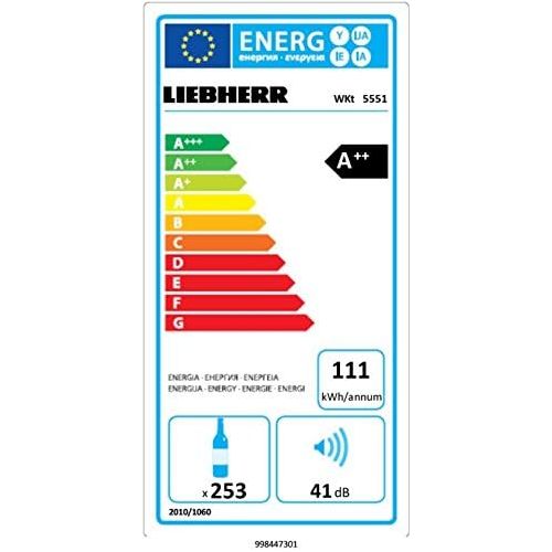  Marke: Liebherr Liebherr WKT 5551-21 Weinkuehlschrank/A++ / 253 bouteilles