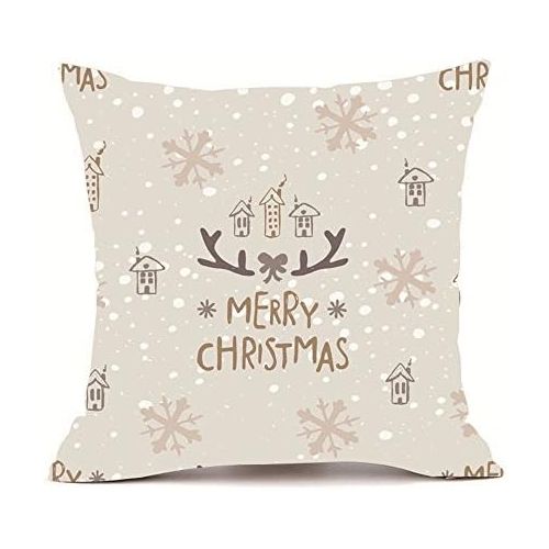  Kissenbezuege Weihnachten,LuckyGirls Cashmere-Feeling, 45 x 45 cm, Sofa Pillowcase Home Decor