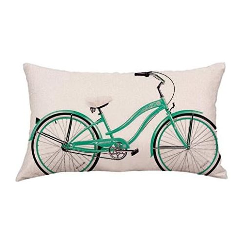  Kissenbezug 30 x 50 cm LuckyGirls Fahrrad Vogel Geometrische Drucken Kissenhuelle Taille Kissen Abdeckung Kopfkissenbezug Schlafsofa Home Decor (A)