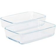 [아마존베스트]ProCook Ofenform aus Glas, rechteckige Auflaufformen, Set, 2-teilig