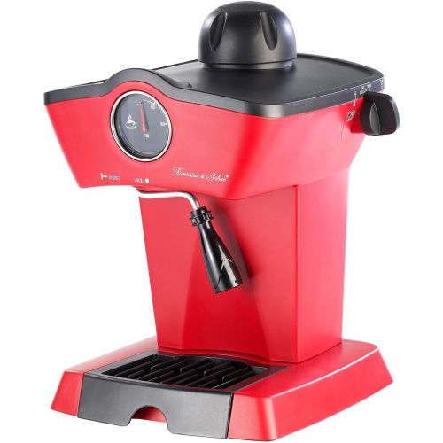  Rosenstein & Soehne Espressomaschine Retro: Dampfdruck-Siebtrager-Espressomaschine mit Milchaufschaumer (Kaffeemaschinen)