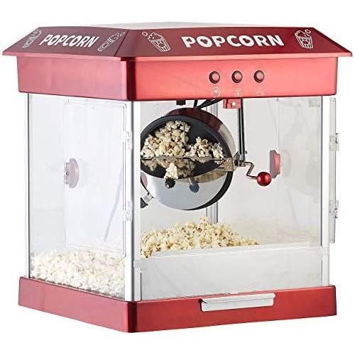  Rosenstein & Soehne Popcornmaker: Profi-Gastro-Popcorn-Maschine mit Edelstahl-Topf, 800 Watt (Retro-Popcorn-Maschine)