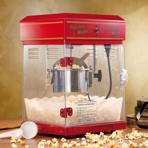  Rosenstein & Soehne Popcornmaschine Cinema: Profi-Popcorn-MaschineCinema mit Rollwagen im Retro-Design (Popcorn-Automaten)