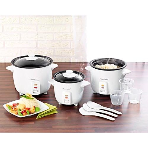  Rosenstein & Soehne Rice Cooker: Reiskocher mit Warmhaltefunktion, 400 Watt, 1 Liter Fassungsvermoegen (Reiskocher klein)