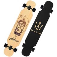 Marke: Skateboards Skateboards JXYH Longboard Profi Board Allrad-Roller Anfanger Erwachsene Unisex Strasse Step Dance Board Braun (Color : Brown, Size : 117 * 24 * 15cm)
