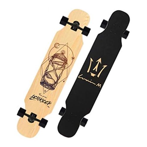  Marke: Skateboards Skateboards JXYH Longboard Profi Board Allrad-Roller Anfanger Erwachsene Unisex Strasse Step Dance Board Braun (Color : Brown, Size : 117 * 24 * 15cm)