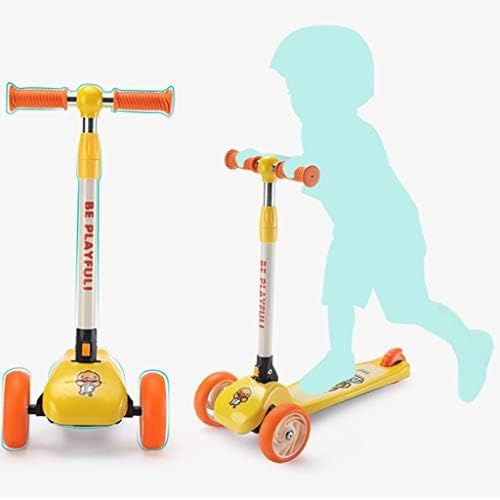  Marke: Skateboards Skateboards JXYH 66cm Kinderauto 2-6 Jahre Altes Blitzrad Gelb One Button Folding Unisex Jo-Jo Babyauto (Color : Yellow, Size : 51 * 25 * 66cm)