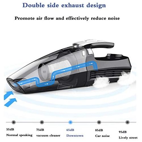  Marke: TINGTING TINGTING Handstaubsauger, kabelloser Staubsauger, 120 leistungsstarke Zyklonadsorption, tragbarer pneumatischer Auto-Staubsauger, starker SOG, nass und trocken (schwarz)