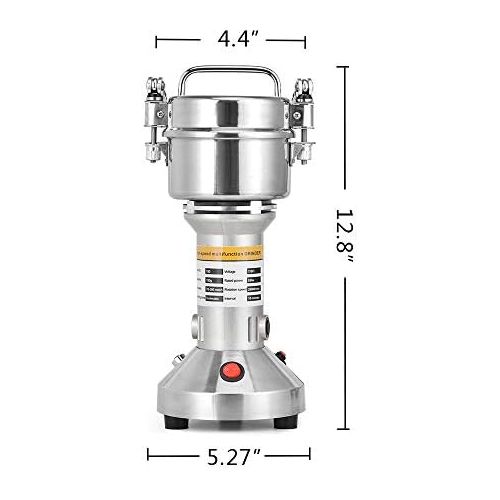  TOPQSC Tragbar Elektrische Getreidemuehle Muesli Getreide Grinder 220V Schnelle Geschwindigkeit Grinder Powder Maschine 28000RPM 3 Klingen Timing Schleif Maschine Kuechenmaschine Fuer