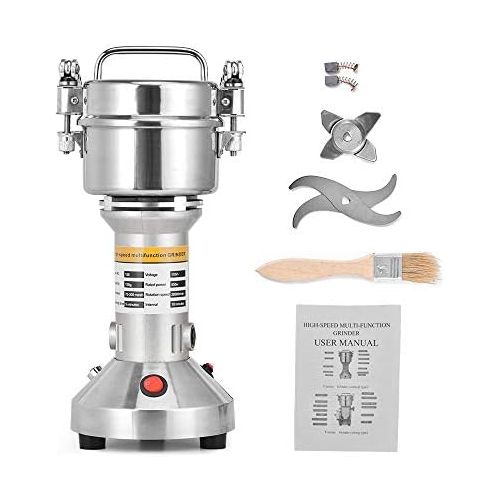  TOPQSC Tragbar Elektrische Getreidemuehle Muesli Getreide Grinder 220V Schnelle Geschwindigkeit Grinder Powder Maschine 28000RPM 3 Klingen Timing Schleif Maschine Kuechenmaschine Fuer