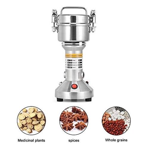  TOPQSC Tragbar Elektrische Getreidemuehle Muesli Getreide Grinder 220V Schnelle Geschwindigkeit Grinder Powder Maschine 28000RPM 3 Klingen Timing Schleif Maschine Kuechenmaschine Fuer