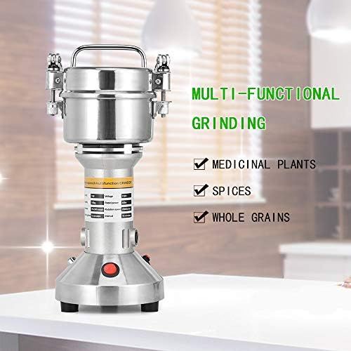  TOPQSC Tragbar Elektrische Getreidemuehle Muesli Getreide Grinder 220V Schnelle Geschwindigkeit Grinder Powder Maschine 28000RPM 3 Klingen Timing Schleif Maschine Kuechenmaschine Fuer