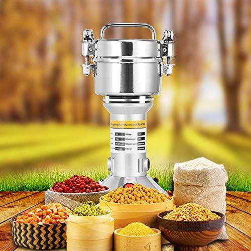  TOPQSC Tragbar Elektrische Getreidemuehle Muesli Getreide Grinder 220V Schnelle Geschwindigkeit Grinder Powder Maschine 28000RPM 3 Klingen Timing Schleif Maschine Kuechenmaschine Fuer