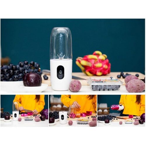  Marke: TYUIO TYUIO Smoothie Blender, 2400mAh tragbare USB aufladbare Blender mit 460 ml Glas-Spielraum-Flaschen, 4 Edelstahl Leistungsstarke Klingen, Batterieanzeige for Shakes und Smoothies Ou