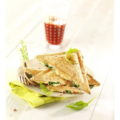 테팔 Marke: Tefal Tefal Ultracompact Sandwichmaker SM1552 [fuer dreieckige Sandwichtoasts; antihaftbeschichtete Platten; leichte Reinigung; kein Anbrennen; 700W Sandwich-Grill]
