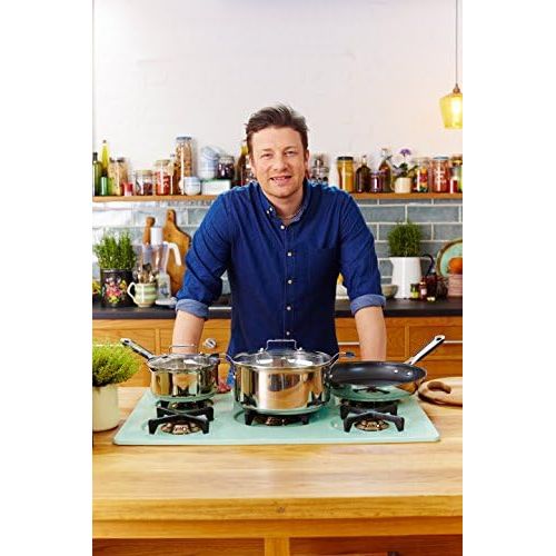 테팔 Marke: Tefal Tefal E79144 Jamie Oliver Induction Bratentopf mit Glasdeckel, 32.5 x 21.1 x 15.4 cm, Druchmesser, 3 L, induktionsgeeignet, Edelstahl