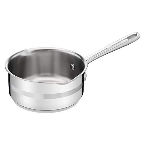 테팔 Tefal E494S7 Jamie Oliver Brushed Topfset, 7-teilig, inkl. 3 x Glasdeckel, genietete Griffe, kompatibel mit allen Herdarten, Edelstahl