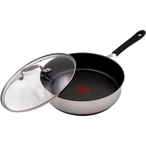 테팔 Tefal T Tefal G435S7 Jamie Oliver Induktion Pfannenset 6-teilig 24 und 28cm + Glasdeckel 28cm + Schmorpfanne 25cm mit Deckel + Pfannenwender, Antihaft Pfannen, Induktionsherd geeignet, Ede