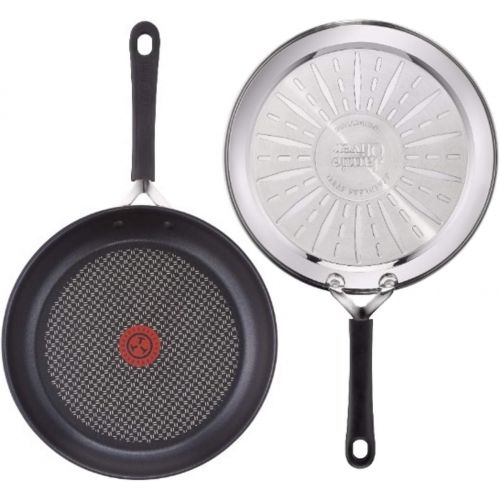 테팔 Tefal G435S1 Jamie Oliver Induktion Pfannenset 3-teilig 24 und 28 cm + Pfannenwender, Optimale Hitzeverteilung und Gleitfahigkeit, Antihaft Pfanne, Induktionsherd geeignet, Geniete