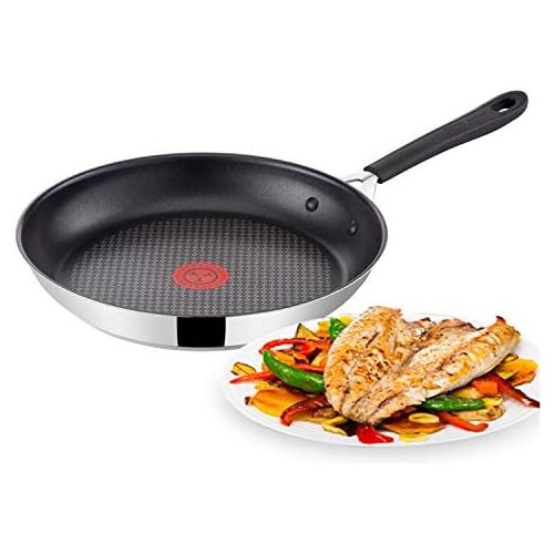 테팔 Tefal G435S3 Jamie Oliver Induktion Pfannenset 4-teilig 24 und 28 cm Pfanne + Wokpfanne 28cm und Ingenio Pfannenwender, Antihaft Pfanne, Induktionsherd geeignet, Genieteter Edelsta